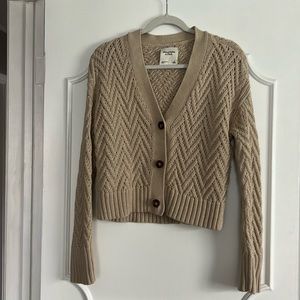 Abercrombie chunky beige cardigan